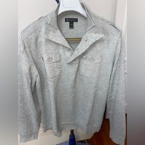 INC International Concepts gray men’s cotton sweater